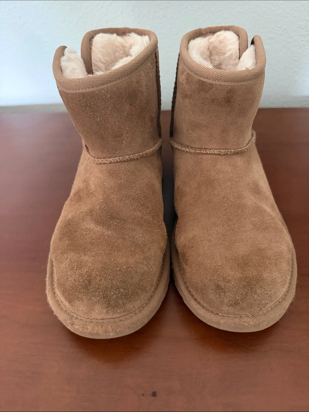 UGG Kids Chestnut Suede Shearling Boots